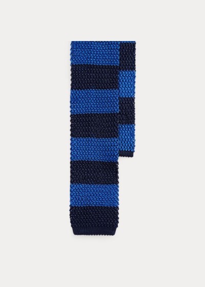 Men's Ralph Lauren Striped Knit Silk Ties | 724581XNE